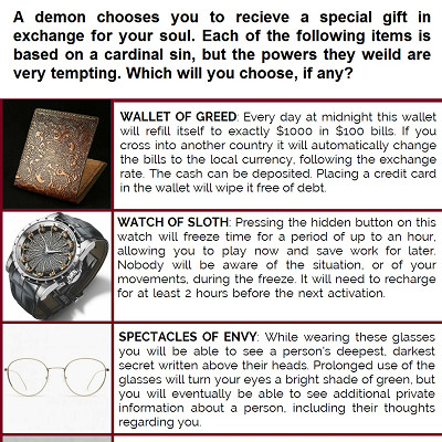 Image For Post 7 Deadly Sin Artifacts CYOA by PoppiesAndOmelettes