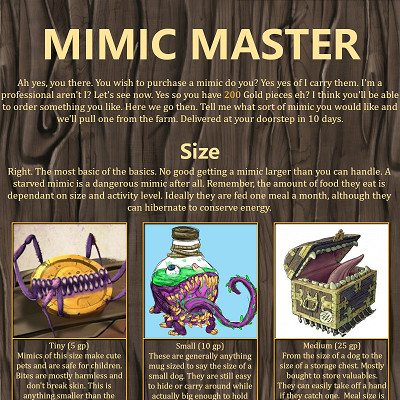 Image For Post Mimic Master CYOA from /tg/