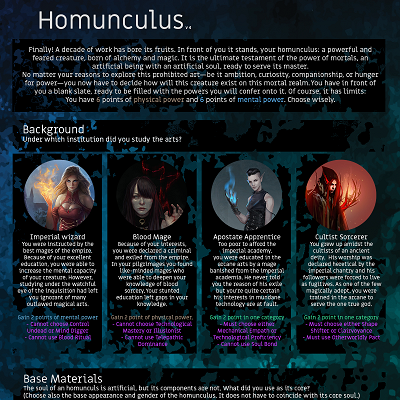 Image For Post Homunculus CYOA v4 by hexalby