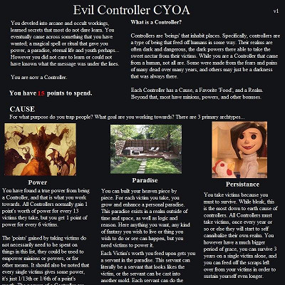 Image For Post Evil Controller CYOA by hillerj