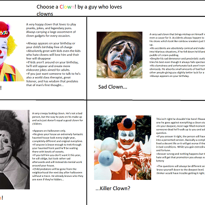 Image For Post Choose a Clown! CYOA (by ClownAnon)