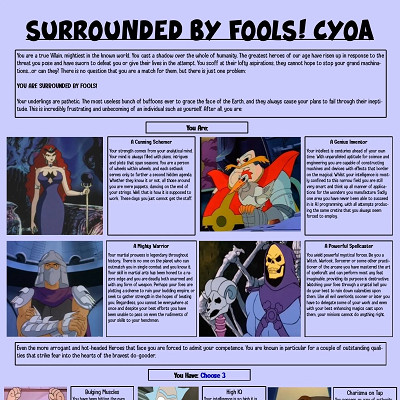 Image For Post Surrounded by Fools! CYOA