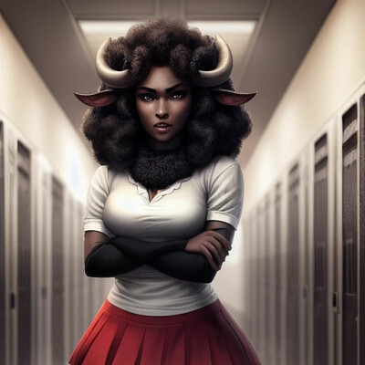 Image For Post | Sophia
 frowned as she strode through the halls of Winslow. The ever present 
clicking of her hooves on the tile floor driving her irritation 
continually greater. "Fucking tinkers" she grumbled as neared her 
friends. She didn't know who or why but someone had set off a bomb or 
device that had turned the students and teachers of the school into 
something out of a furry convention. If she every found who did this too
 her...Her
 two friends glanced at her as she came up to them but continued their 
conversation, her newly shorter stature having her now eye level with 
Madison. Just as he was about to greet them she saw their eyes widen 
slighly as a shadow was cast over her."Baa Baa black sheep have you any wool." a familiar voice taunted from behind her.

Sophia closed her eyes at the now annoyingly repeated refrain. "There is no justice in this world.""I don't know seems like karma to me, lamb chop" The voice replied back with definite smugness in the tone.Sophia
 spun around quickly to face her tormentor, seething. "When this gets 
fixed Hebert, I promise you. You will regret everything." Sophia hissed,
 glaring at the towering figure before her and valiantly restraining the
 urge to headbutt the other girl settling for crossing her woolly arms 
in front of her.Taylor
 bent nearly in half at the waist to get eye level with the diminutive 
girl showing a smile with far too many teeth. "If, Mutton, If"