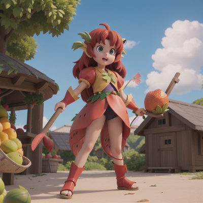 Image For Post Anime, island, hero, dragon, surprise, fruit market, HD, 4K, AI Generated Art