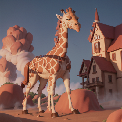 Image For Post Anime, giraffe, anger, haunted mansion, avalanche, sandstorm, HD, 4K, AI Generated Art