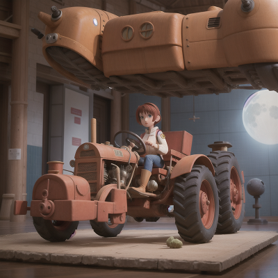Image For Post Anime, museum, space station, tractor, hovercraft, time machine, HD, 4K, AI Generated Art