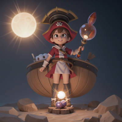 Image For Post Anime, chef, crystal ball, rocket, pirate, solar eclipse, HD, 4K, AI Generated Art
