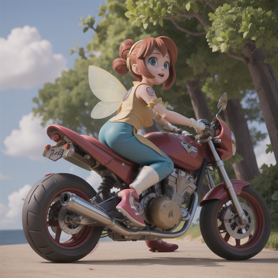 Image For Post Anime, fairy, bakery, motorcycle, rocket, island, HD, 4K, AI Generated Art