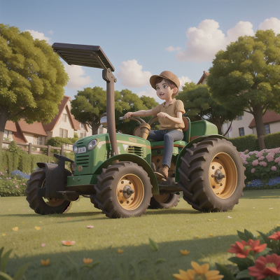 Image For Post Anime, piano, chimera, garden, tractor, city, HD, 4K, AI Generated Art