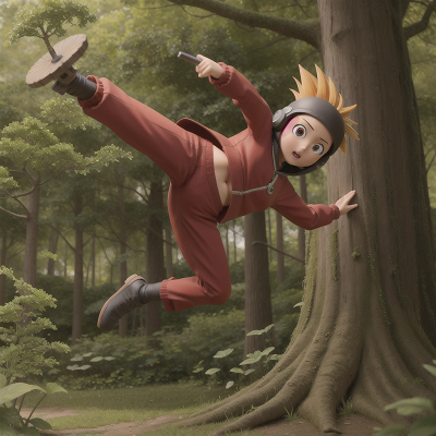 Image For Post Anime, jumping, forest, ninja, museum, spaceship, HD, 4K, AI Generated Art
