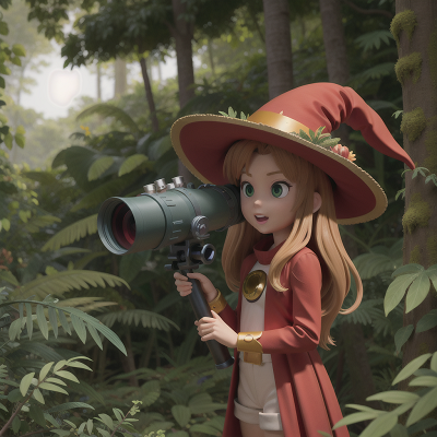 Image For Post Anime, superhero, forest, jungle, witch, telescope, HD, 4K, AI Generated Art