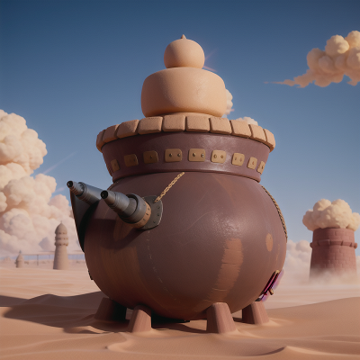 Image For Post Anime, airplane, witch's cauldron, desert, temple, sandstorm, HD, 4K, AI Generated Art