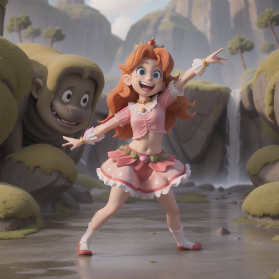 Image For Post Anime, troll, laughter, dancing, hail, princess, HD, 4K, AI Generated Art