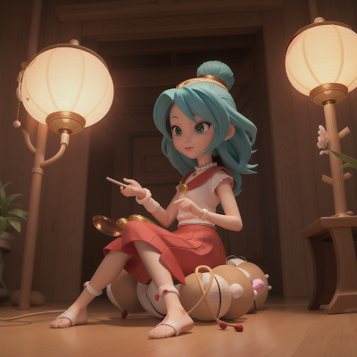 Image For Post Anime, drum, lamp, sushi, crystal ball, romance, HD, 4K, AI Generated Art
