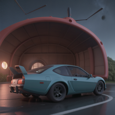 Image For Post Anime, car, holodeck, hovercraft, hail, space, HD, 4K, AI Generated Art