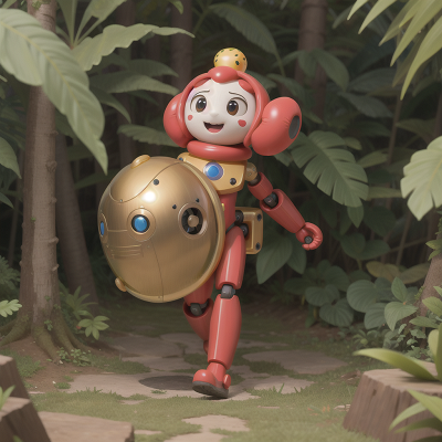 Image For Post Anime, balloon, failure, robotic pet, shield, jungle, HD, 4K, AI Generated Art
