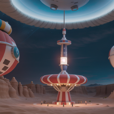 Image For Post Anime, desert, swimming, circus, teleportation device, space station, HD, 4K, AI Generated Art