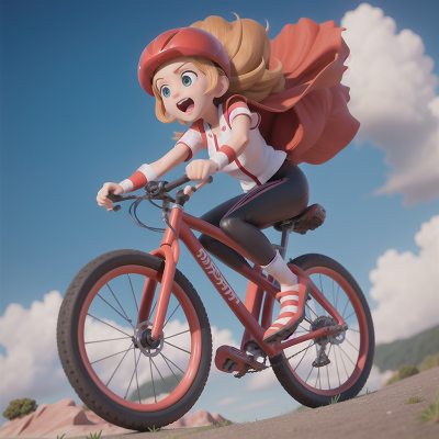 Image For Post Anime, bicycle, confusion, dancing, tsunami, surprise, HD, 4K, AI Generated Art