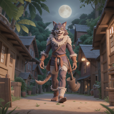 Image For Post Anime, werewolf, doctor, knight, village, jungle, HD, 4K, AI Generated Art
