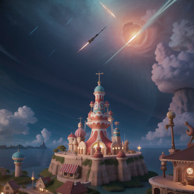 Image For Post Anime, circus, underwater city, fairy, rocket, meteor shower, HD, 4K, AI Generated Art