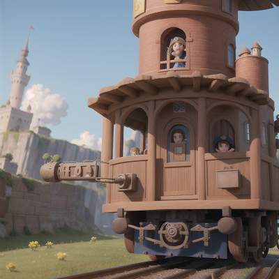 Image For Post Anime, princess, tower, pirate, scientist, train, HD, 4K, AI Generated Art