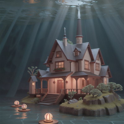 Image For Post Anime, piano, bagpipes, underwater city, joy, haunted mansion, HD, 4K, AI Generated Art
