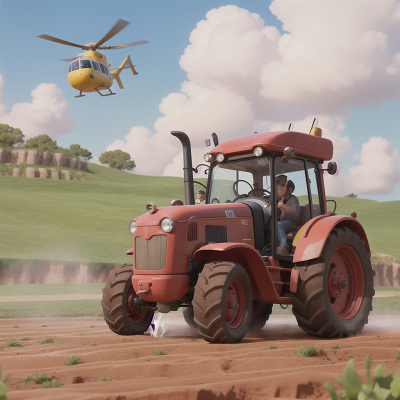 Image For Post Anime, helicopter, drought, tractor, confusion, trumpet, HD, 4K, AI Generated Art