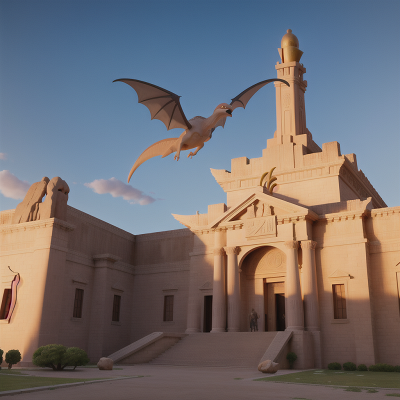 Image For Post Anime, hail, pharaoh, museum, pterodactyl, temple, HD, 4K, AI Generated Art