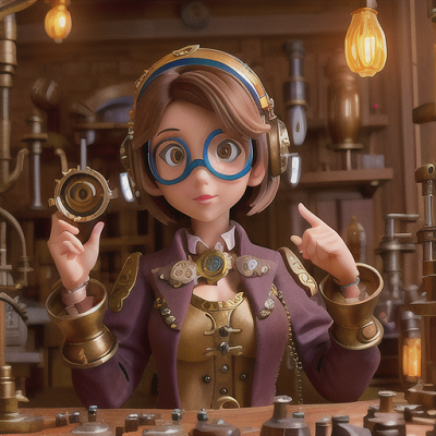 Image For Post | Anime, manga, Charming steampunk alchemist, short brown hair and goggles on her head, in a brightly-lit laboratory, mixing various colorful concoctions, complicated mechanical gears and cogs in the background, Victorian-inspired wardrobe with brass accents, elaborate linework with soft shading, an atmosphere of creativity and exploration - [AI Art, Anime Tattoos Themed Space ](https://hero.page/examples/anime-tattoos-themed-space-stable-diffusion-prompt-library)