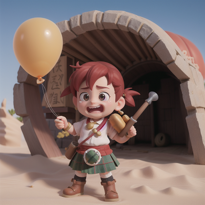 Image For Post Anime, bagpipes, ancient scroll, crying, balloon, desert, HD, 4K, AI Generated Art