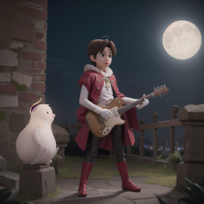 Image For Post Anime, success, musician, moonlight, knight, ghost, HD, 4K, AI Generated Art