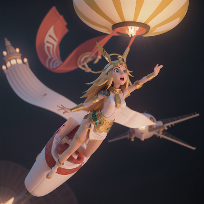 Image For Post Anime, pharaoh, helicopter, flying carpet, ghostly apparition, sushi, HD, 4K, AI Generated Art