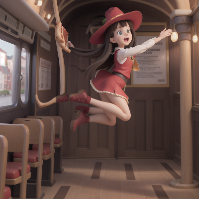 Image For Post Anime, bus, cathedral, jumping, pizza, witch, HD, 4K, AI Generated Art