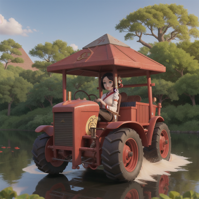 Image For Post Anime, geisha, tractor, submarine, pyramid, enchanted forest, HD, 4K, AI Generated Art