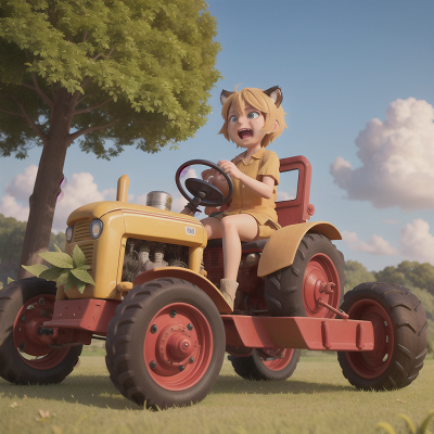 Image For Post Anime, tractor, crying, airplane, sabertooth tiger, fruit market, HD, 4K, AI Generated Art