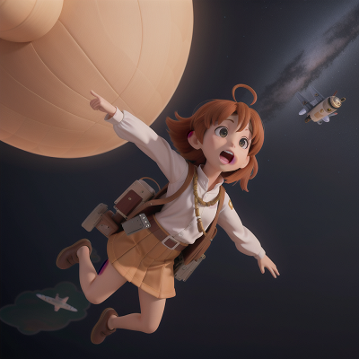 Image For Post Anime, detective, space, flying carpet, airplane, singing, HD, 4K, AI Generated Art