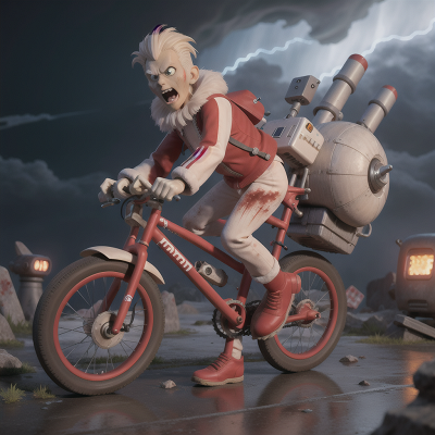 Image For Post Anime, spaceship, zombie, bicycle, yeti, storm, HD, 4K, AI Generated Art
