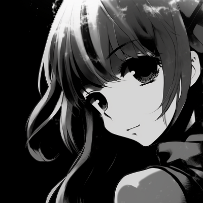 Image For Post | A detailed face of an anime girl in grayscale, the strong lines and sharp shading create an impressive character depiction. black and white anime girl profile picture - [Anime Profile Picture Black and White](https://hero.page/pfp/anime-profile-picture-black-and-white)