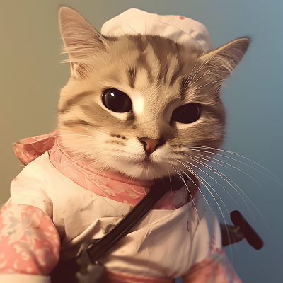 Image For Post | Kitten illustrated as a samurai, detailed lines and soft colors. humorous animal pfp - [Animal pfp Deluxe](https://hero.page/pfp/animal-pfp-deluxe)