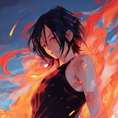 Image For Post | Close-up of character's eyes filled with fiery determination, intense colors and sharp lines. female fire anime pfp - [Fire Anime PFP Space](https://hero.page/pfp/fire-anime-pfp-space)