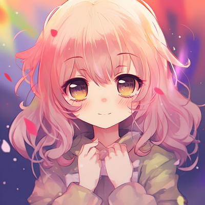 Image For Post | An anime girl with sparkling eyes, fine details and bright colors enhancing the gaze. adorable kawaii anime pfp illustrations - [kawaii anime pfp universe](https://hero.page/pfp/kawaii-anime-pfp-universe)