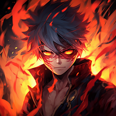 Image For Post | Close-up of an anime character's face with glowing eyes and flame details, focusing on the radiance and expressions. creative fire anime pfp - [Fire Anime PFP Space](https://hero.page/pfp/fire-anime-pfp-space)