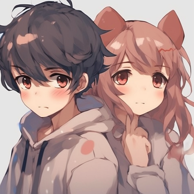 Image For Post | Coordinating boy and girl characters, displaying a balance in composition and soft color tones. best boy and girl matching anime pfp - [Matching Anime PFP Best Friends Collection](https://hero.page/pfp/matching-anime-pfp-best-friends-collection)