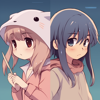 Image For Post | Two matching PFPs showcasing characters from Studio Ghibli's 'My Neighbor Totoro', featuring soft, pastel colors. trendy matching pfp anime - [Matching PFP Anime Gallery](https://hero.page/pfp/matching-pfp-anime-gallery)