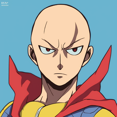 Image For Post | Saitama from One Punch Man with a funny face, minimalistic art style with bright colors. matched sets of funny anime pfps - [Funny Anime PFP Gallery](https://hero.page/pfp/funny-anime-pfp-gallery)