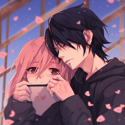 Image For Post | Illustration of Sasuke holding Sakura, muted colors and romantic atmosphere. anime matching pfp for couplesHD, free download - [Best Anime Matching pfp](https://hero.page/pfp/best-anime-matching-pfp)
