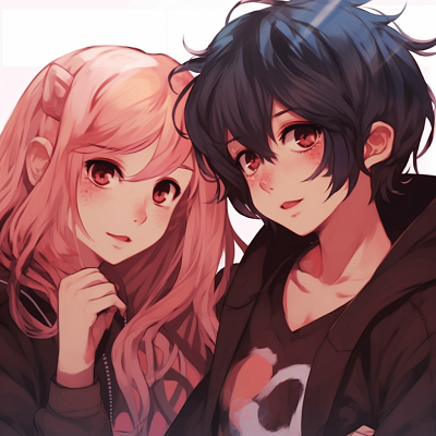 Image For Post | Anime best friends, soft shading on faces contrasting against vibrant hair colors. vibrant matching anime pfpHD, free download - [matching anime pfp](https://hero.page/pfp/matching-anime-pfp)