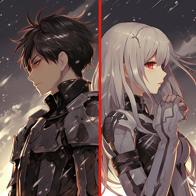Image For Post | Close-up on the fierce, determined gazes of an anime couple, featuring striking eye details and intense color palettes. adventurous anime matching pfp couple - [Anime Matching Pfp Couple](https://hero.page/pfp/anime-matching-pfp-couple)