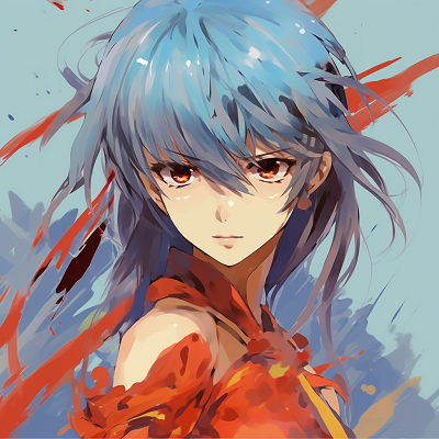 Image For Post | Asuka from Evangelion in a dynamic action pose, showing fluid lines and bold colors. unique anime pfp suggestions - [Best Anime PFP](https://hero.page/pfp/best-anime-pfp)