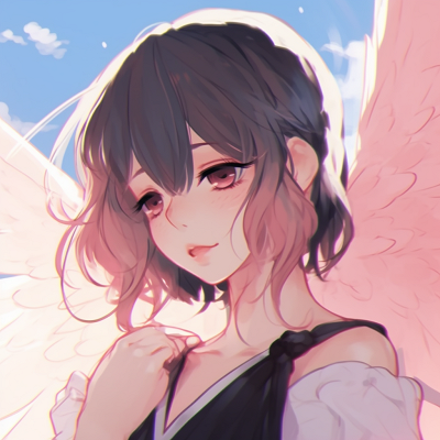 Image For Post | An anime girl character with angel wings, tender colors and fine lines sus anime girl pfp images - [sus anime pfp images](https://hero.page/pfp/sus-anime-pfp-images)